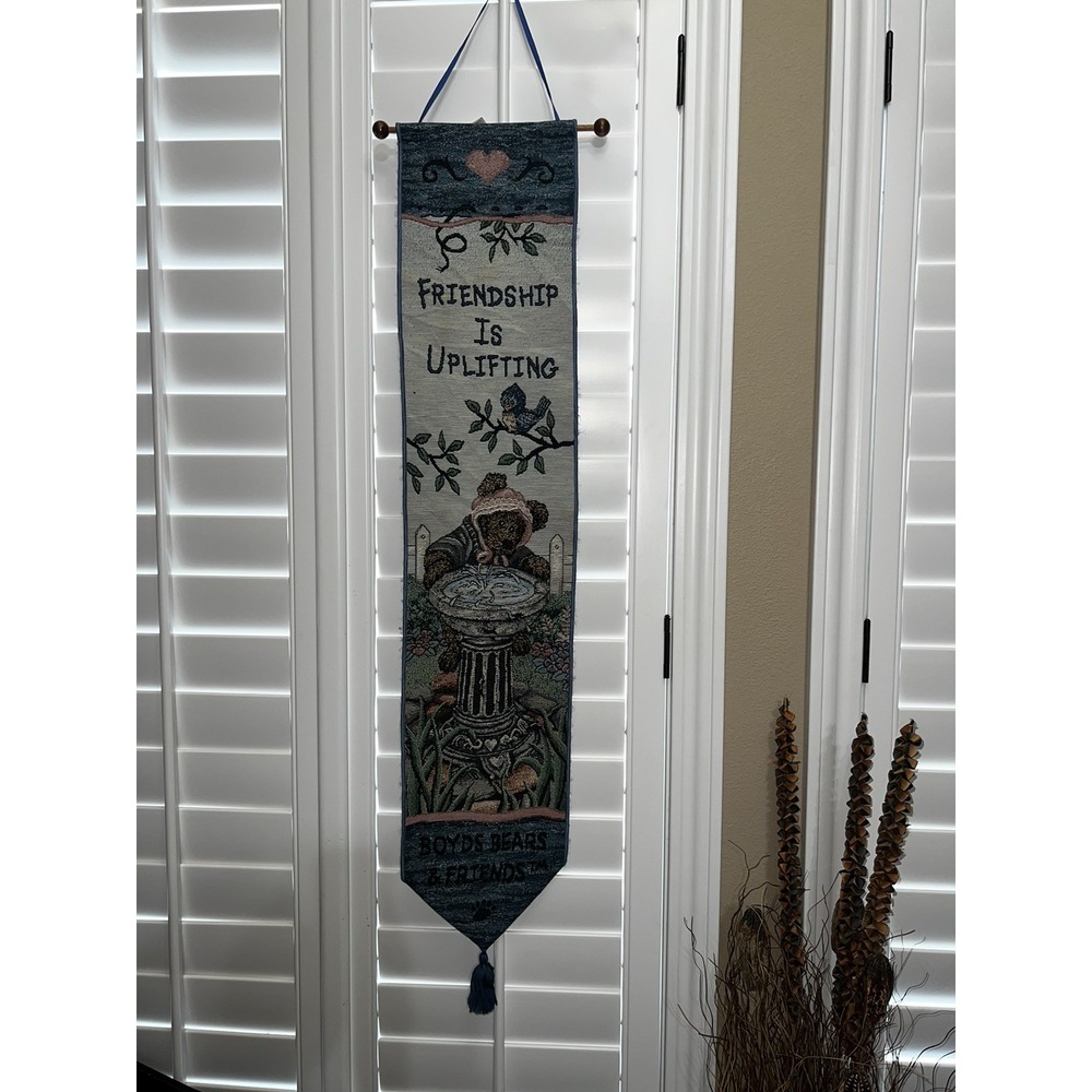 Boyds Bears Friendship Is Uplifting Tapestry Wall Hanging